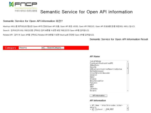 FNCP Open API 정보제공 플랫폼 서비스 제공