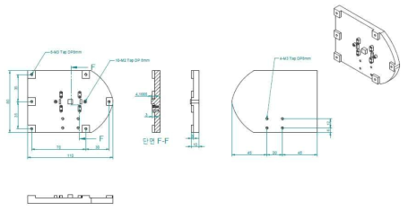 광송신 엔진 제작 용 Jig 설계: 평가 보드 고정 부 1