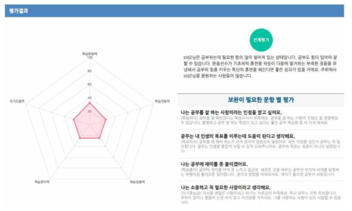 초기 역령 평가 결과