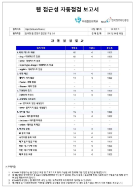 웹접근성 준수 보고서