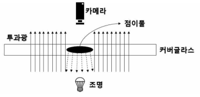 점이물을 포함한 커버글라스의 광학적 특성 예