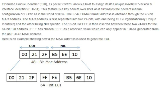 Cisco의 64bit EUI 주소 설명