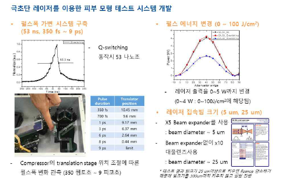 레이저 출력 사양 조절