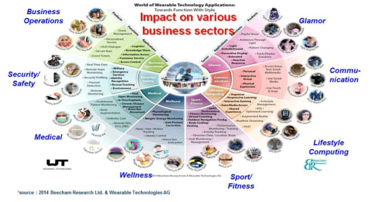 웨어러블 스마트 디바이스 산업영역