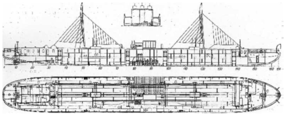 최초의 전기추진선: River tanker “Vandal”(Launched 1903, L=74.5m, Engine=120HP*3)