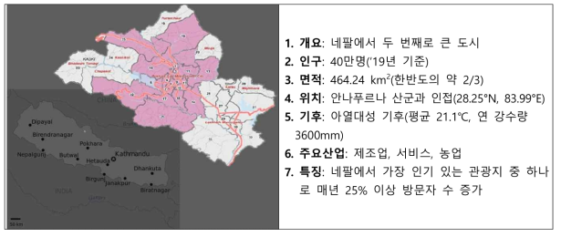 포카라시 지도 및 개요