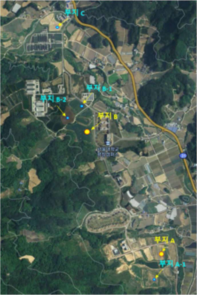 서울대 평창캠퍼스 내 후보지 들