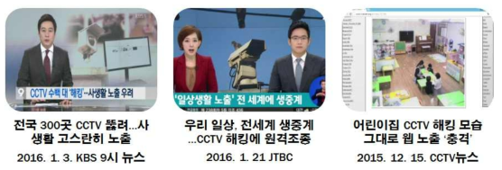 언론에서 보도하고 있는 CCTV 유출 사건