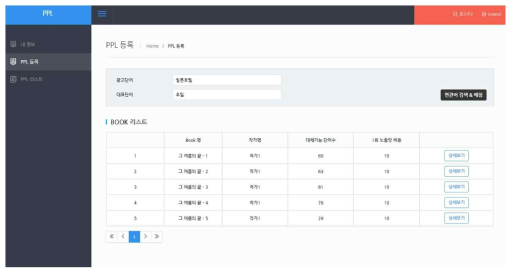 광고주페이지-PPL 검색,등록