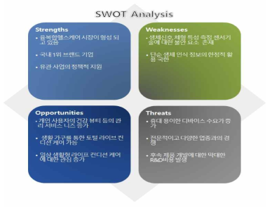 사업화를 위한 시장환경 및 경쟁력 SWOT 분석