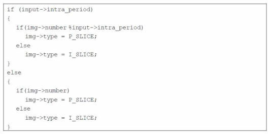 SetImgType() 함수에서 프레임 타입의 결정 알고리즘