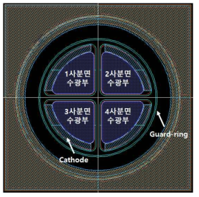 4분할 APD Main chip top view