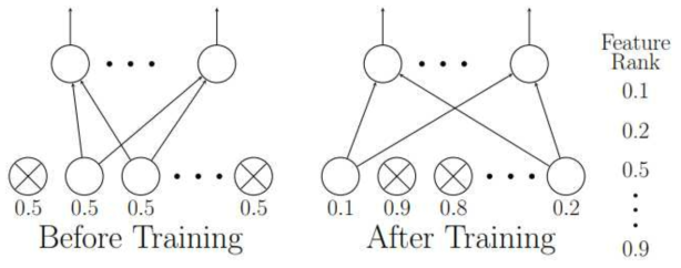 Variational dropout의 개념도