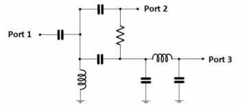 T-type Wilkinson power divider + phase shifter