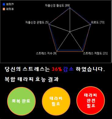 복합테라피 효능 모니터링 시각화 프로그램의 예시