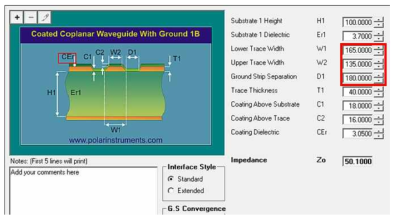 GSG Line Impedance