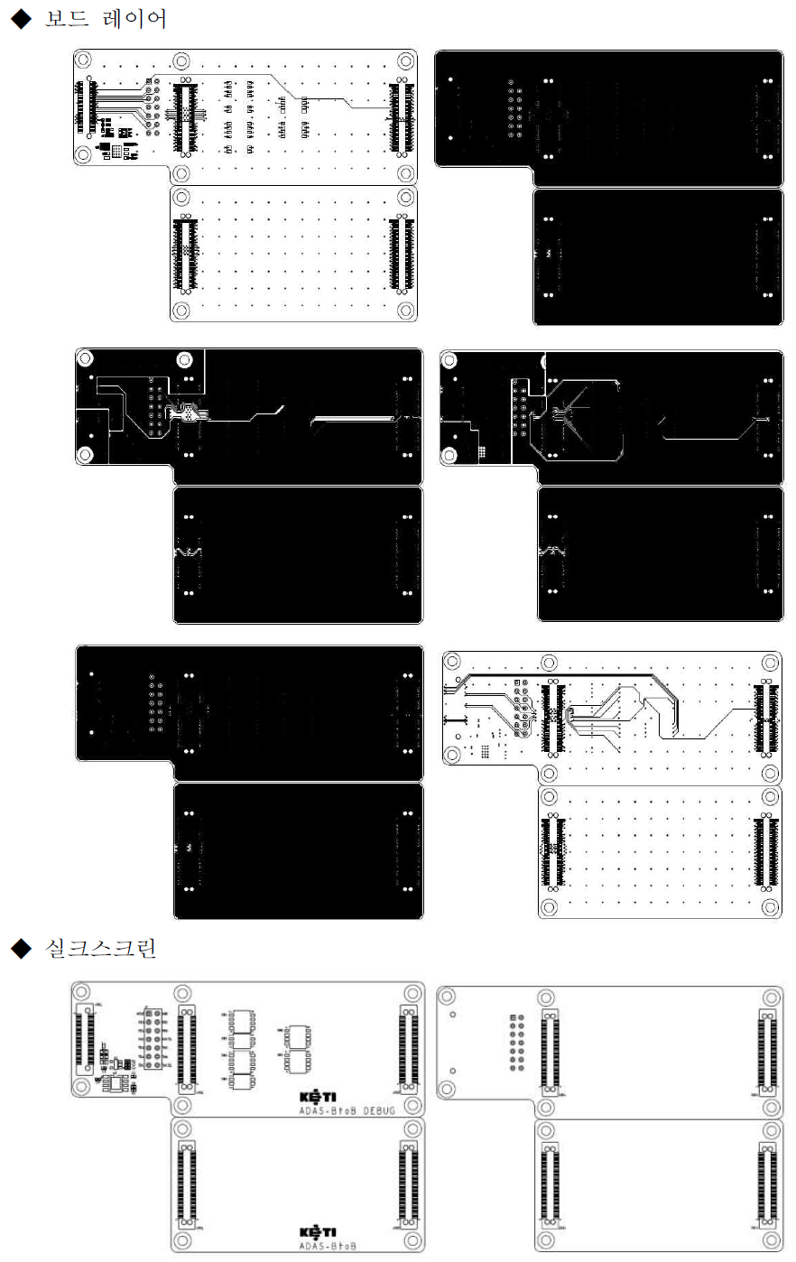 어댑터 보드 PCB 및 Silkscreen