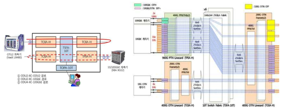 400Gbps 패킷/회선-회선 전달 성능 시험 환경