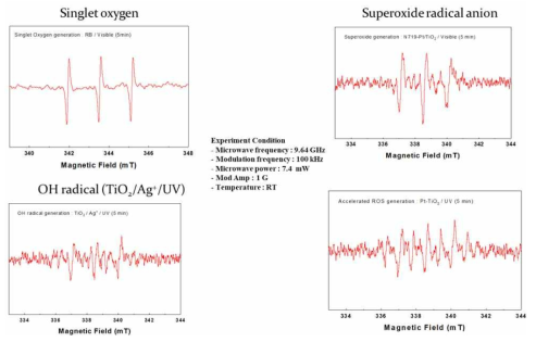 Superoxide 발생시스템(N719/Pt- TiO2/Vis) 설계/검증/최적화 및 메커니즘 규명