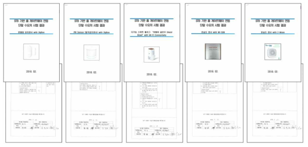 시범서비스 (5종 기기)에 대한 수요기업평가서