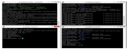 빅데이터 클러스터 구성, 실행 : 클라우드 VM 4개 (name node, data nodes)