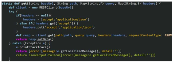 Tmap 서비스의 API 호출 및 응답 처리 구현 예시