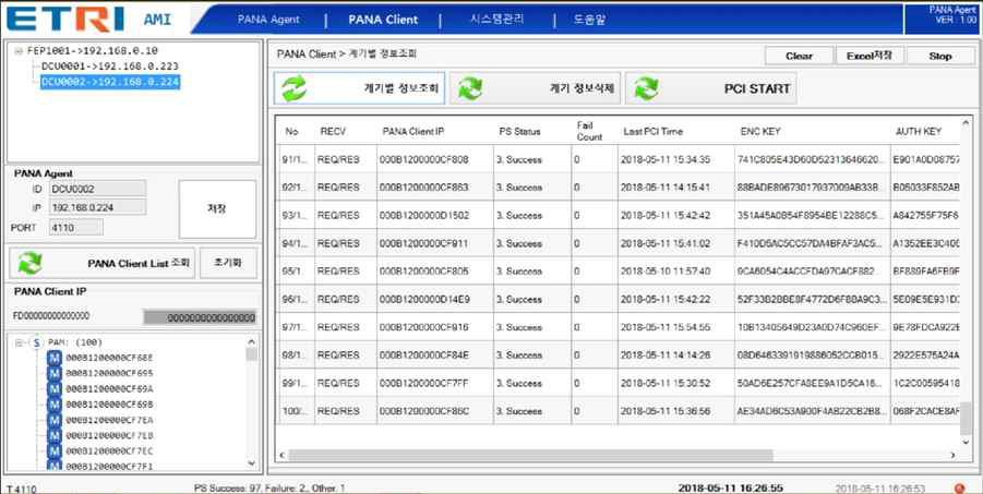 PANA Client 정보 관리
