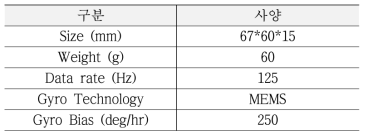 GNSS/INS 사양