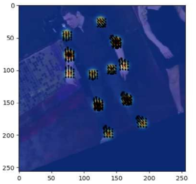MPII dataset 테스트셋 추정 결과 샘플. 인접관절의 방향을 흑색 화살표로 표시하였음