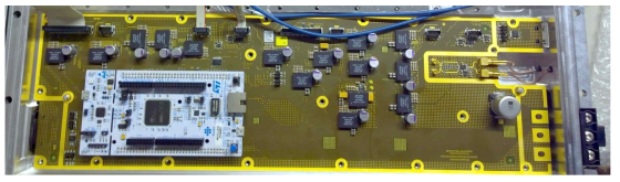 Photograph of the AUX board