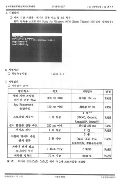 공인 기관 평가 결과