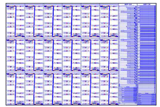 실리콘 포토닉스 공진기와 MUX 결합 Layout