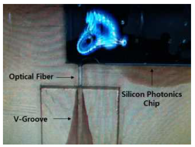 실리콘 포토닉스 칩 커플링을 위한 V-Groove 구조 제작