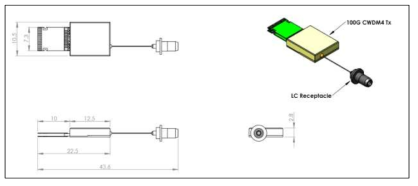 100G CWDM4 시제품(외형) 설계도