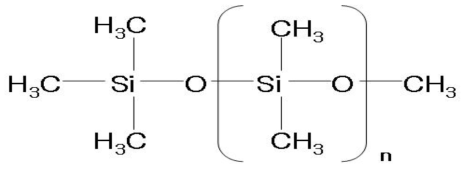 Dimethyl silicone oil의 화학 구조식