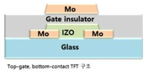 초박막 InOx:Zn FET의 구조도