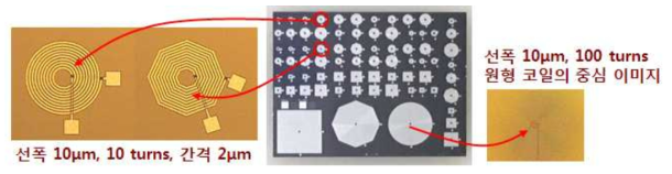 제작된 고주파 면-코일 이미지