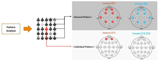 Bio-VRMAP의 전체 피험자 패턴 분석 및 특정 개인 패턴 분석 기능
