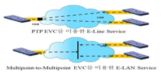 E-Line Service와 E-LAN Service