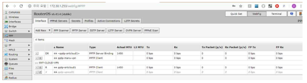 송엔테크 ↔ 마루이엔지 PPTP VPN Client 설정 예