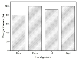 제스처 종류별 인식률 평가 결과