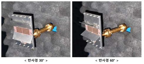 반사경 구조체가 추가된 16x4 배열 안테나의 모습