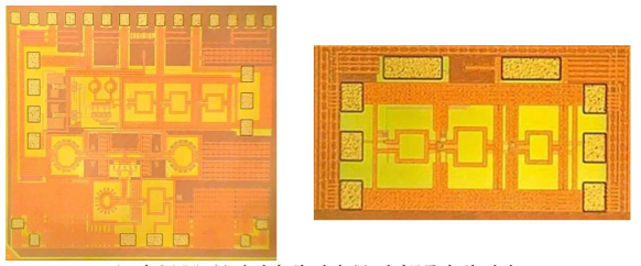 (a) 송신기 칩 사진 (b) 전력증폭기 칩 사진