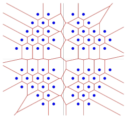 64-ary H-gHQAM 각 후보 심볼의 결정 영역 (α = 2, θ = 60°)