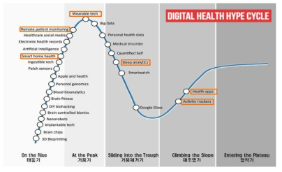 2017년 디지털 헬스케어 Hype 곡선
