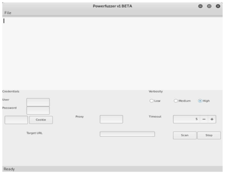 powerfuzzer 실행시 작동되는 GUI