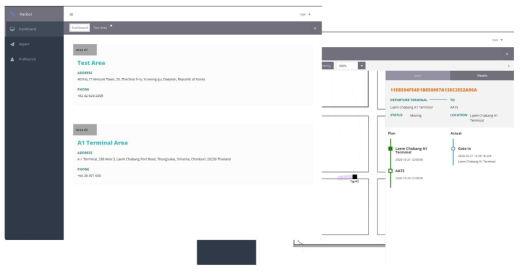 Desktop UI – 실시간 물류 및 운송장 정보 화면
