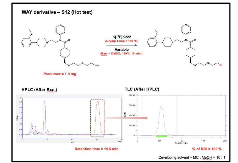 [18F]12에 대한 방사화학 수립