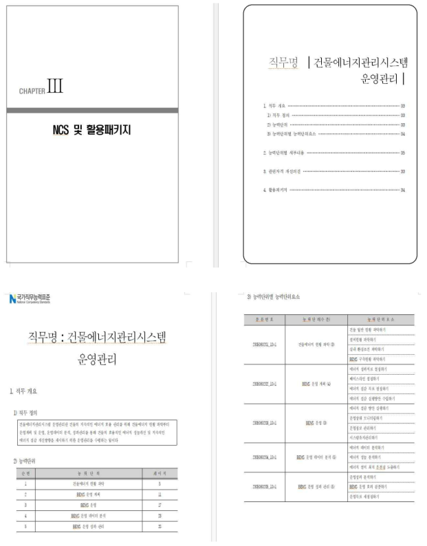 NCS 개발 결과물