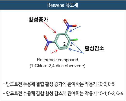 Benzene 유도체의 구조 활성 상관관계 요약